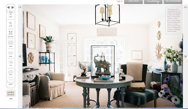 living room featured in Lonny Magazine