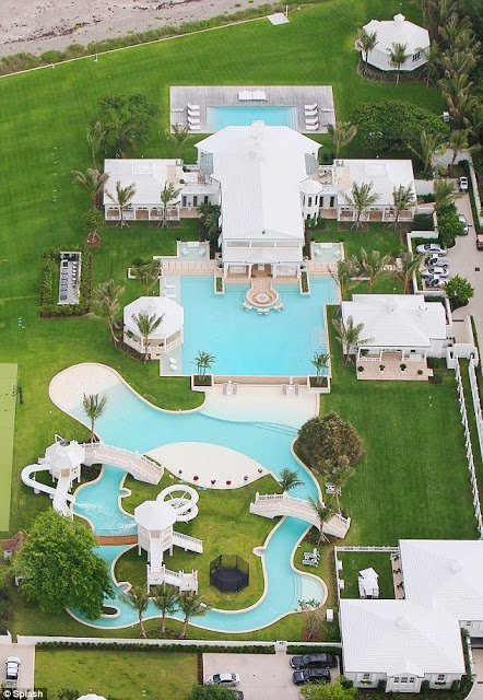 Aerial view of Celine Dion's Jupiter Island home