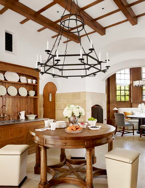 Exposed beams in a kitchen by Michael Imber