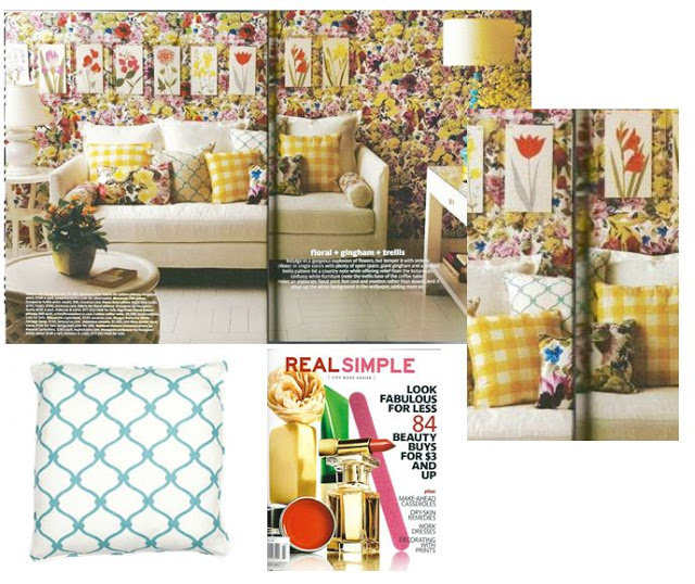 COCOCOZY Fence pillow in the March 2012 issue of Real Simple