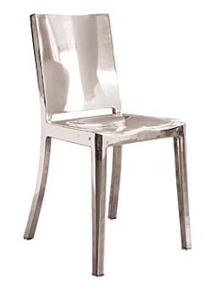 Phillipe Starck designed aluminum side chair