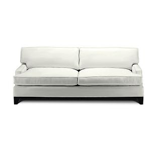 White sofa with two seat cushions from William Sonoma Home