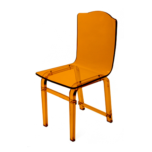 Orange acrylic chair from yliving