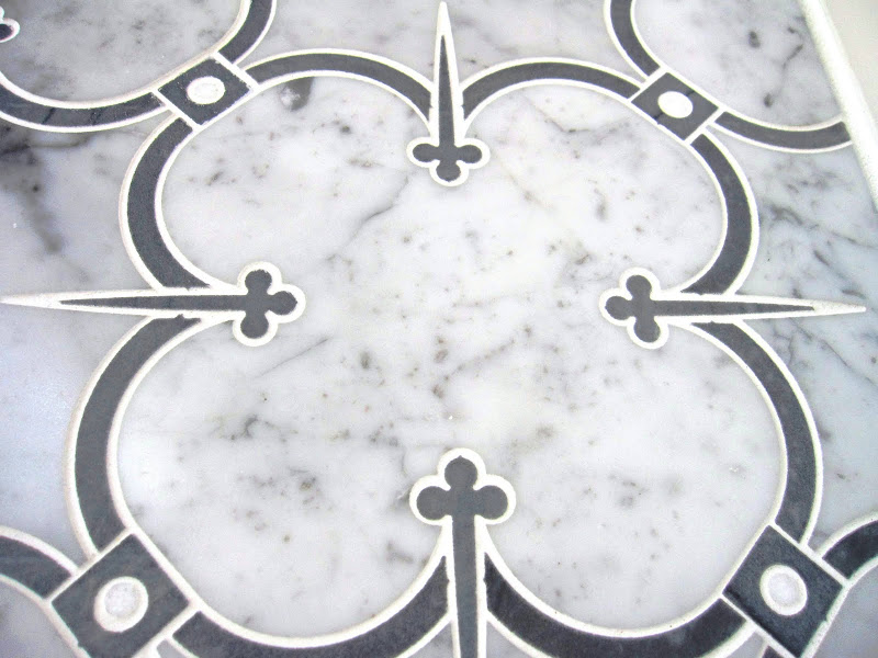 Close up of Waterwork's Aqualinea mosaic tiles