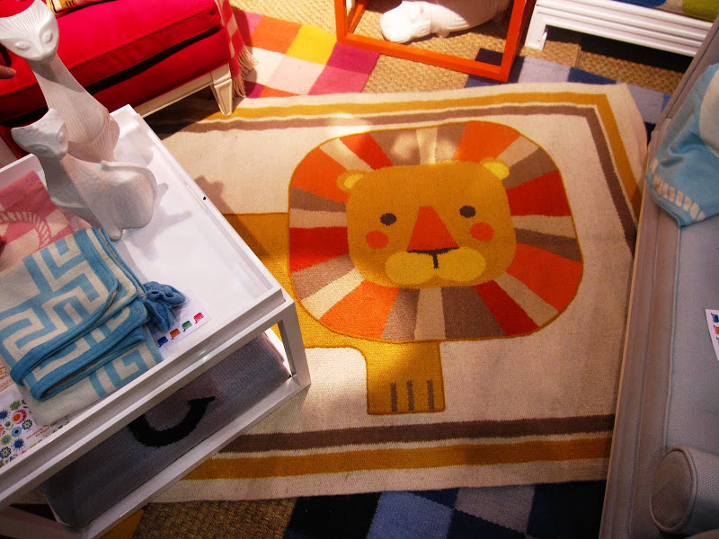 Lion rug from the Jonathan Adler Junior collection at the New York International Gift Fair