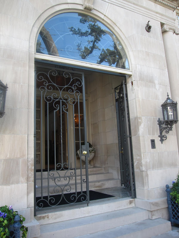 Front entrance to a home on St. Charles Avenue in New Orleans