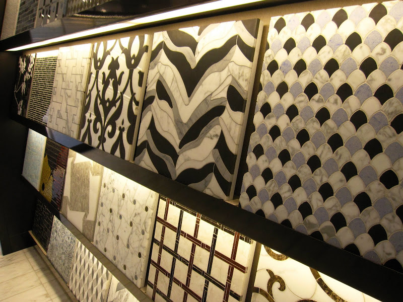 Marble mosaic patterned tile from the Waterworks
