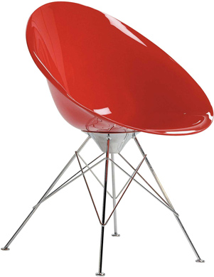 Red Philippe Starck chair from hive