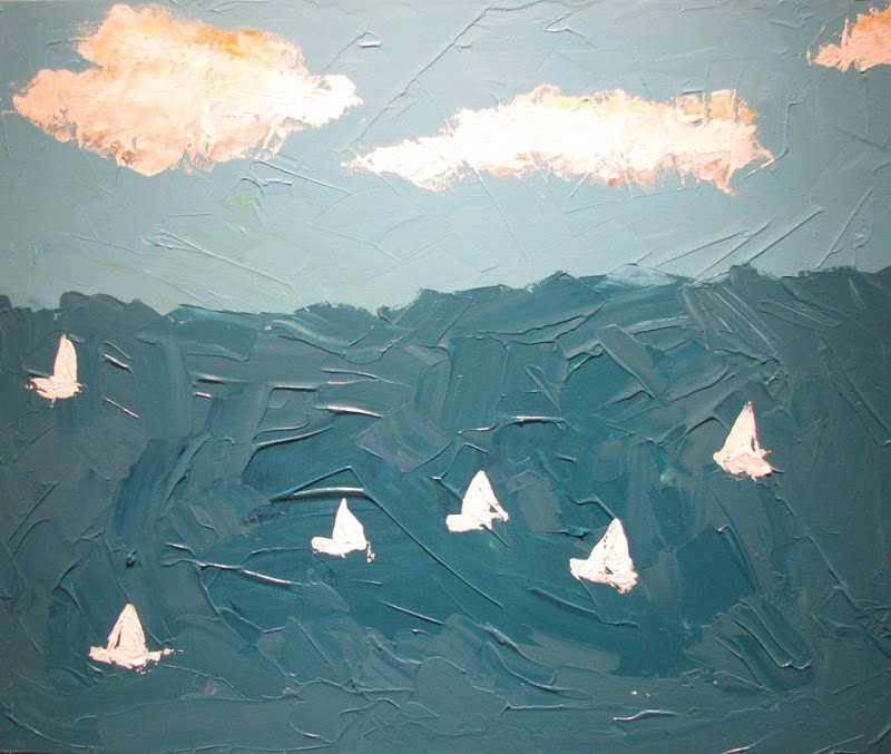 Original painting of sailboats by Bethany Dirksen