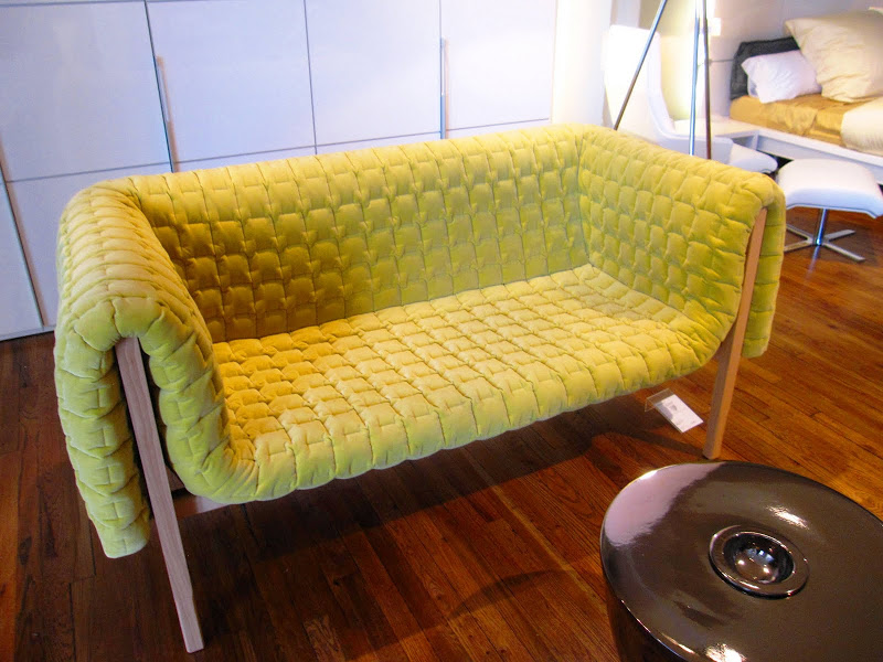 Green modern sofa from Ligne Roset