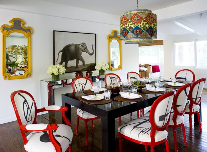 Mix of styles in this eclectic Los Angeles dining room