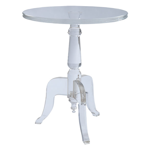 Acrylic Side Table modeled after an 18th Century European table from Wisteria