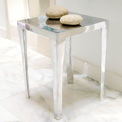 Aluminum side table from Wisteria