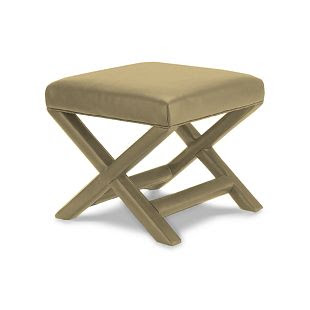 Tan x-bench from William Sonoma Home