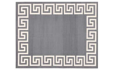Grey Greek key rug from Madeline Weinrib