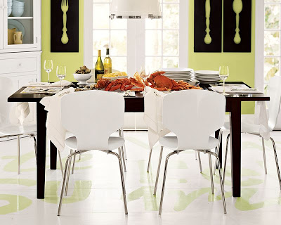 Dining table and chairs from Pottery Barn