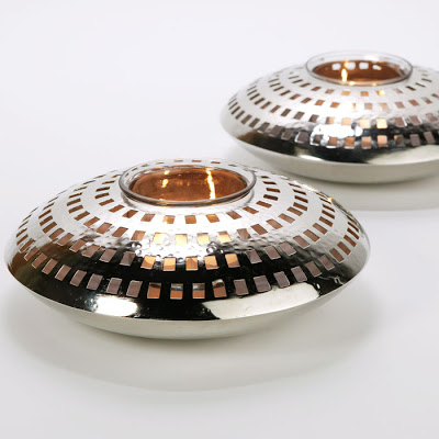 Pierced silver disk tea light holders from Z Gallerie