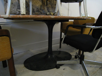Original 1950's black Saarinen Tulip Table base from Design Modern