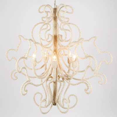 White coconut bead chandelier from Z Gallerie