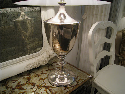 Polished metal urn lamp from Pom Pom Interiors