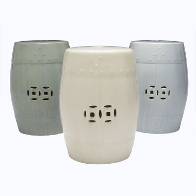 Three Chinese Garden Stools from Wisteria