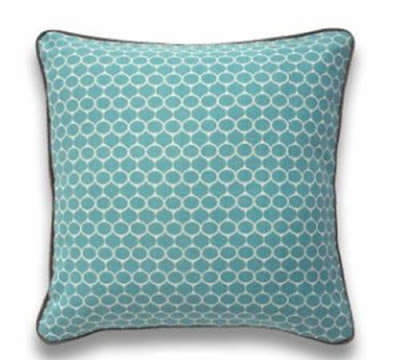 Blue silkscreen pillow from Jonathan Adler