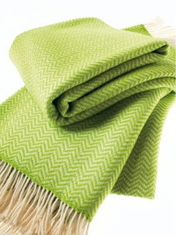 Lime green throw from Missoni Home