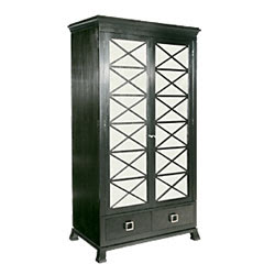 Black armoire with mirrored doors from HW Home