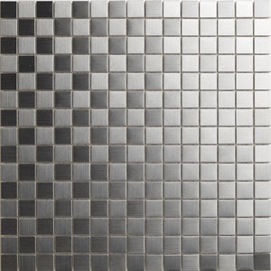 square stainless steel and porcelain tile from ModWalls