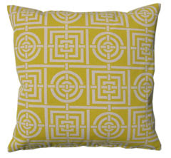 Yellow and white pillow from Weego Home