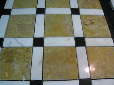 Calacatta gold, Black Absolute,and Giallo Reale Marble tile