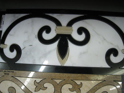Marble mosaic borders and trim