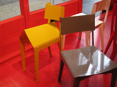 Half folded yellow Stitch chair from Cappellini 
