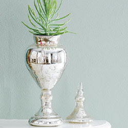 Mercury glass urn from Wisteria