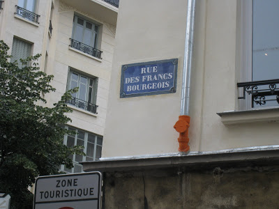 Rue des Francs-Bourgeois in the Marais in Paris