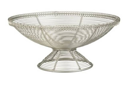 Footed wire bowl from Crate and Barrel