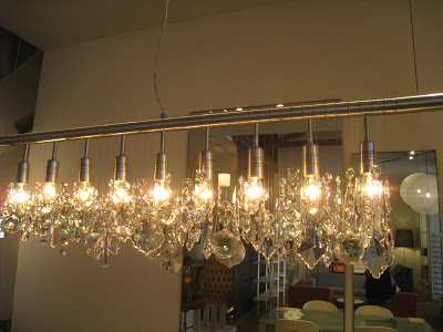 Linear crystal chandelier at the Design Witinin Reach