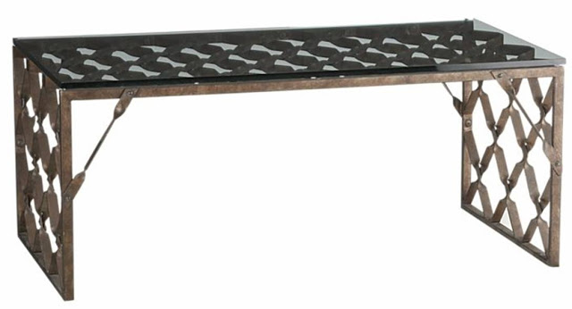 Flat bar iron coffee table from Crate & Barrel