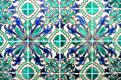 Close up of the Spanish tiles in a home after remodeling by Newman & Wolen Design