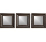 Three square mirror in concave bevel frames from Crate and Barrel