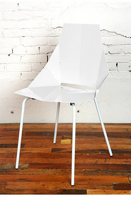 White modern steel chair from Urban Outfitters