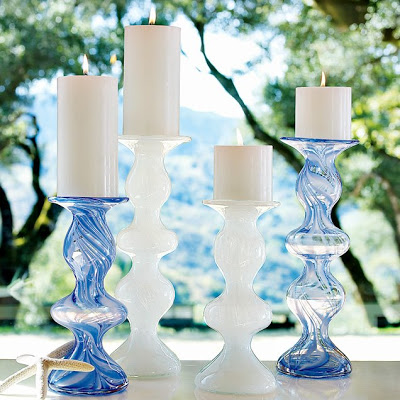 Tall candle holder with curvy base from West Elm