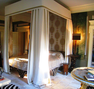 Master bedroom at the Greystone Mansion in Beverly Hills, CA