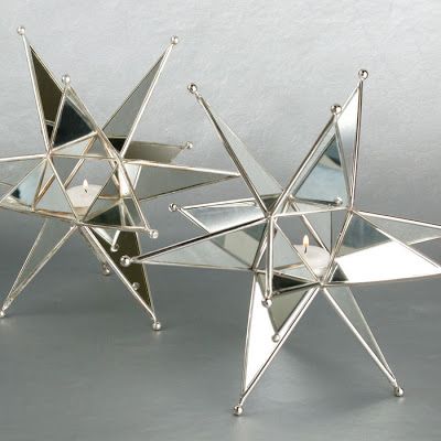 Mirrored star shaped tealight candle holders from Z Gallerie