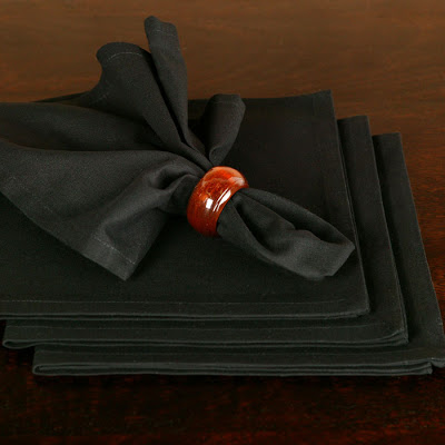 Black cotton dinner napkins from Z Gallerie