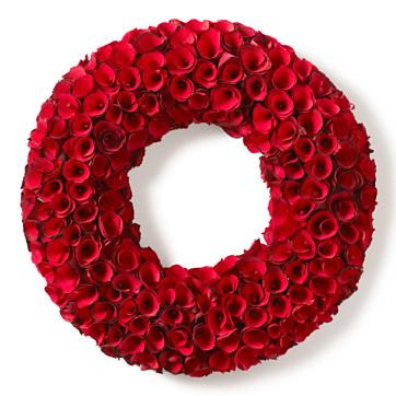 Rose wood wreath from Smith & Hawken