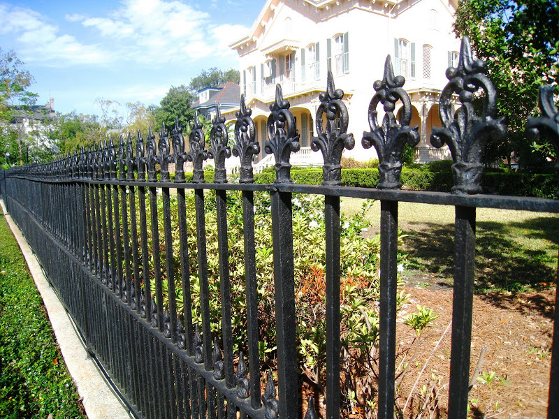Iron fence in the Garden District in New Orleans