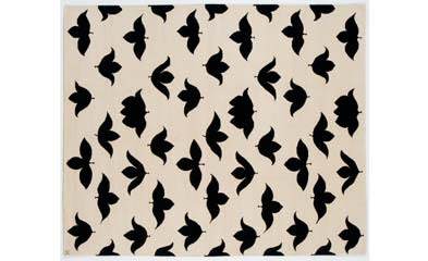 Black and white wool rug from Madeline Weinrib