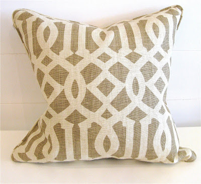 Kelly Wearstler Imperial Trellis fabric covered pillow from Pieces