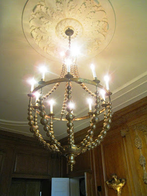 Studiolo's solid brass Garland Chandelier in the Drawing Room at the Greystone Mansion